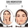 image:imageOVENTE 9 Wall Mounted Makeup Mirror Nickel Brushed MNLFW90BR1X10XAntique Bronze