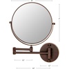 image:imageOVENTE 9 Wall Mounted Makeup Mirror Nickel Brushed MNLFW90BR1X10XAntique Bronze