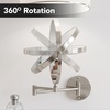 image:imageOVENTE 9 Wall Mounted Makeup Mirror Nickel Brushed MNLFW90BR1X10XNickel Brushed
