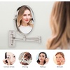 image:imageOVENTE 9 Wall Mounted Makeup Mirror Nickel Brushed MNLFW90BR1X10XNickel Brushed