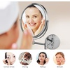 image:imageOVENTE 9 Wall Mounted Makeup Mirror Nickel Brushed MNLFW90BR1X10XNickel Brushed