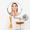 image:imageOVENTE 9 Wall Mounted Makeup Mirror Nickel Brushed MNLFW90BR1X10XNickel Brushed