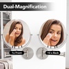 image:imageOVENTE 9 Wall Mounted Makeup Mirror Nickel Brushed MNLFW90BR1X10XNickel Brushed