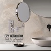 image:imageOVENTE 9 Wall Mounted Makeup Mirror Nickel Brushed MNLFW90BR1X10XNickel Brushed