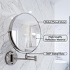 image:imageOVENTE 9 Wall Mounted Makeup Mirror Nickel Brushed MNLFW90BR1X10XNickel Brushed