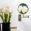 image:imageOVENTE 9 Wall Mounted Makeup Mirror Nickel Brushed MNLFW90BR1X10XNickel Brushed