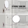 image:imageOVENTE 9 Wall Mounted Makeup Mirror Nickel Brushed MNLFW90BR1X10XNickel Brushed