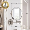 image:imageOVENTE 9 Wall Mounted Makeup Mirror Nickel Brushed MNLFW90BR1X10XNickel Brushed