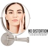 image:imageOVENTE 9 Wall Mounted Makeup Mirror Nickel Brushed MNLFW90BR1X10XNickel Brushed