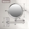 image:imageOVENTE 9 Wall Mounted Makeup Mirror Nickel Brushed MNLFW90BR1X10XNickel Brushed