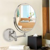 image:imageOVENTE 9 Wall Mounted Makeup Mirror Nickel Brushed MNLFW90BR1X10XNickel Brushed