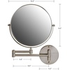 image:imageOVENTE 9 Wall Mounted Makeup Mirror Nickel Brushed MNLFW90BR1X10XNickel Brushed