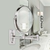image:imageOVENTE 9 Wall Mounted Makeup Mirror Nickel Brushed MNLFW90BR1X10XNickel Brushed