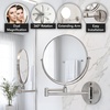 image:imageOVENTE 9 Wall Mounted Makeup Mirror Nickel Brushed MNLFW90BR1X10XNickel Brushed