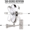 image:imageOVENTE 9 Wall Mounted Makeup Mirror Nickel Brushed MNLFW90BR1X10XNickel Brushed