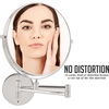 image:imageOVENTE 9 Wall Mounted Makeup Mirror Nickel Brushed MNLFW90BR1X10XPolished Chrome