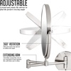 image:imageOVENTE 9 Wall Mounted Makeup Mirror Nickel Brushed MNLFW90BR1X10XPolished Chrome