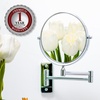 image:imageOVENTE 9 Wall Mounted Makeup Mirror Nickel Brushed MNLFW90BR1X10XPolished Chrome