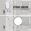 image:imageOVENTE 9 Wall Mounted Makeup Mirror Nickel Brushed MNLFW90BR1X10XPolished Chrome