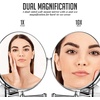 image:imageOVENTE 9 Wall Mounted Makeup Mirror Nickel Brushed MNLFW90BR1X10XPolished Chrome