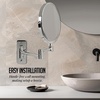 image:imageOVENTE 9 Wall Mounted Makeup Mirror Nickel Brushed MNLFW90BR1X10XPolished Chrome