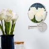 image:imageOVENTE 9 Wall Mounted Makeup Mirror Nickel Brushed MNLFW90BR1X10XPolished Chrome