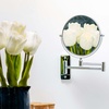 image:imageOVENTE 9 Wall Mounted Makeup Mirror Nickel Brushed MNLFW90BR1X10XPolished Chrome