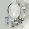 image:imageOVENTE 9 Wall Mounted Makeup Mirror Nickel Brushed MNLFW90BR1X10XPolished Chrome