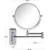 image:imageOVENTE 9 Wall Mounted Makeup Mirror Nickel Brushed MNLFW90BR1X10XPolished Chrome