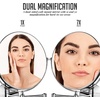 image:imageOVENTE 9 Wall Mounted Makeup Mirror Nickel Brushed MNLFW90BR1X10XPolished Chrome