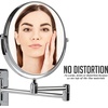 image:imageOVENTE 9 Wall Mounted Makeup Mirror Nickel Brushed MNLFW90BR1X10XPolished Chrome