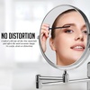 image:imageOVENTE 9 Wall Mounted Makeup Mirror Nickel Brushed MNLFW90BR1X10XPolished Chrome