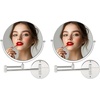 image:imageOVENTE 9 Wall Mounted Makeup Mirror Nickel Brushed MNLFW90BR1X10XPolished Chrome