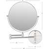 image:imageOVENTE 9 Wall Mounted Makeup Mirror Nickel Brushed MNLFW90BR1X10XPolished Chrome