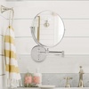 image:imageOVENTE 9 Wall Mounted Makeup Mirror Nickel Brushed MNLFW90BR1X10XPolished Chrome