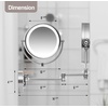 image:imageOVENTE Hardwired Wallmount Bathroom Mirror Rubbed Bronze MPWD3185BZ1X7XNickel Brushed