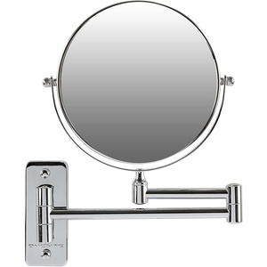 image:imageOVENTE 9 Wall Mounted Makeup Mirror Nickel Brushed MNLFW90BR1X10XPolished Chrome