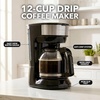 image:imageOVENTE 12Cup Drip Coffee Maker with Easy OnOff Switch Black CM412BBlack