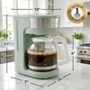 image:imageOVENTE 12Cup Drip Coffee Maker with Easy OnOff Switch Black CM412BLight Teal