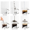 image:imageOVENTE 12oz French Press Coffee Maker with 4 Filters System Silver FSL12S12 Ounce