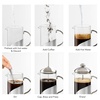 image:imageOVENTE 12oz French Press Coffee Maker with 4 Filters System Silver FSL12S20 Ounce