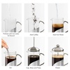 image:imageOVENTE 12oz French Press Coffee Maker with 4 Filters System Silver FSL12S34 Ounce