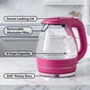 image:imageOVENTE 15L Glass Electric Kettle Water Boiler Pink KG83FPink