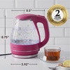 image:imageOVENTE 15L Glass Electric Kettle Water Boiler Pink KG83FPink