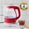 image:imageOVENTE 15L Glass Electric Kettle Water Boiler Pink KG83FRed