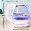 image:imageOVENTE 15L Glass Electric Kettle Water Boiler Pink KG83FWhite
