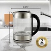 image:imageOVENTE 17L Glass Electric Kettle Water Boiler Silver KG612SBrushed Silver