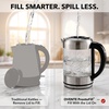 image:imageOVENTE 17L Glass Electric Kettle Water Boiler Silver KG612SBrushed Silver
