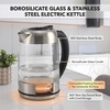 image:imageOVENTE 17L Glass Electric Kettle Water Boiler Silver KG612SBrushed Silver