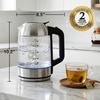 image:imageOVENTE 17L Glass Electric Kettle Water Boiler Silver KG612SSilver